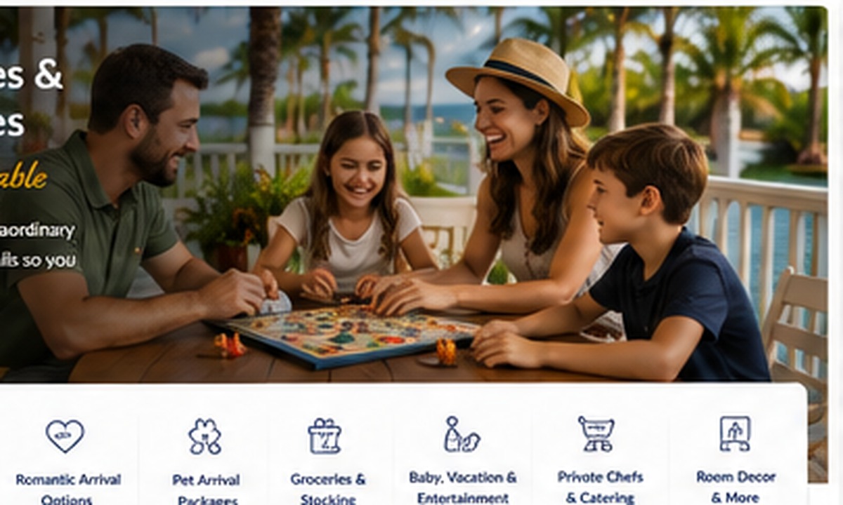 Family playing games together at a vacation home