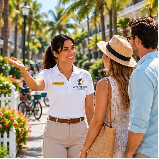Keys Premier Concierge team member assisting a hotel guest