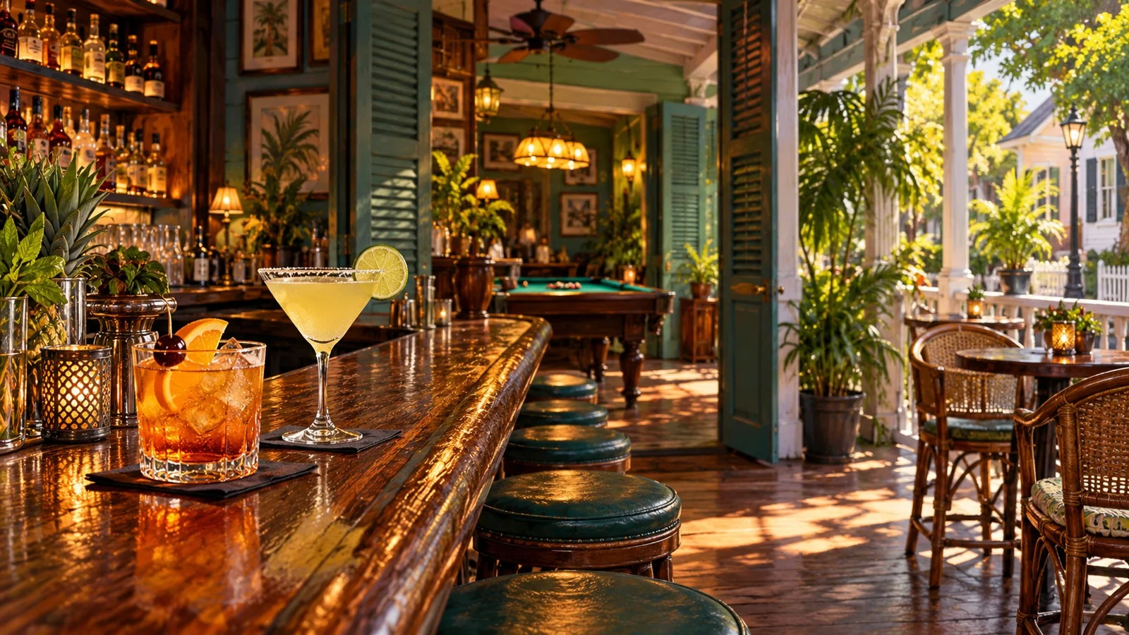 Friends enjoying a Key West bar